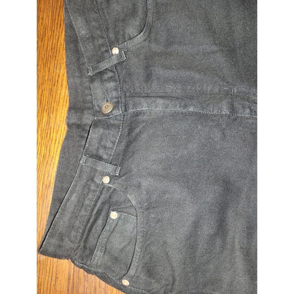Vintage 90s Lee Jeans Black High Waisted Tapered Mom Fit Made In USA 30x33.5 Siz - Picture 4 of 9